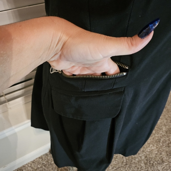 Nanette Lepore Black Mini Dress with Gold Accents - Picture 4 of 9